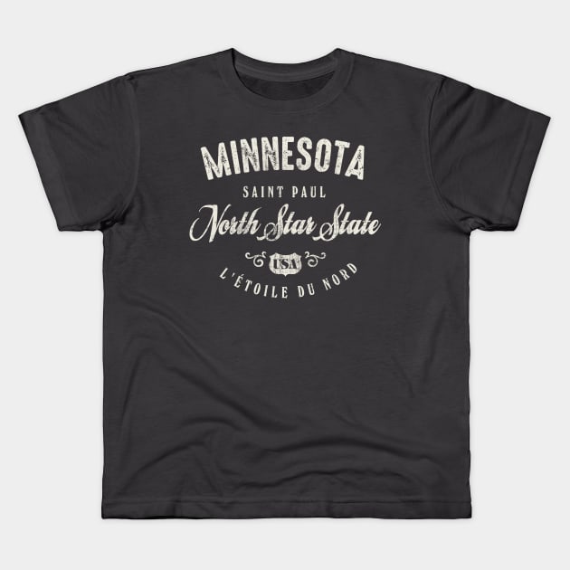 Minnesota North Star State Kids T-Shirt by Designkix